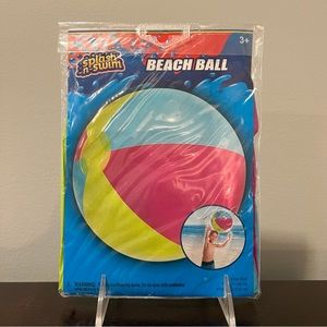 Beach Ball: Traditional multi-color 20-inch pool toy